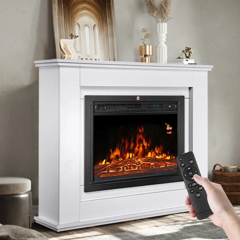 Offerta Speciale Camino Elettrico Oslo a Parete Stufa Bianca 2000 W Corrente Caminetto Led a Muro
