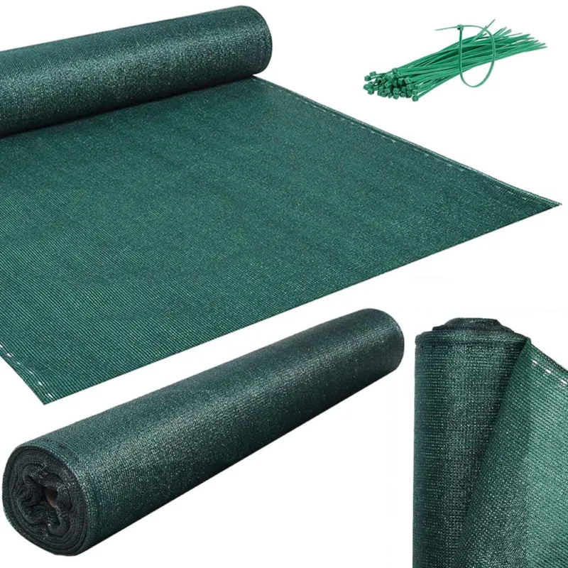 Occasione Imperdibile Telo Ombreggiante 1,5 x 15 Mt Rete Ombra 90% Frangivento Frangivista + Fascette