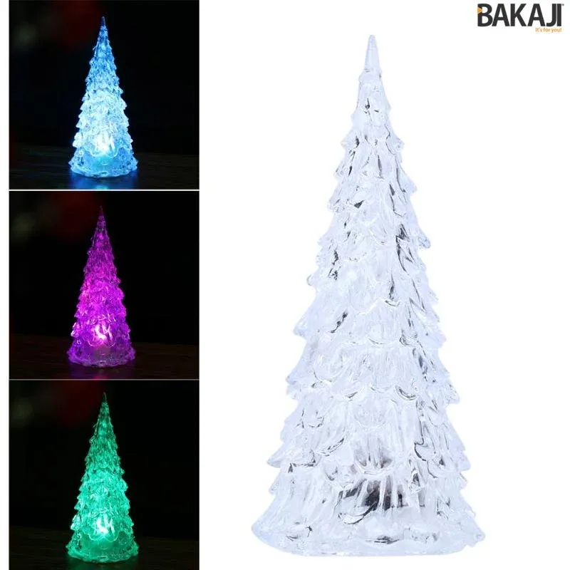 Albero di Natale Altezza 22,5cm Acrilico con Illuminazione LED Cambia Colore Compra Oggi Stesso