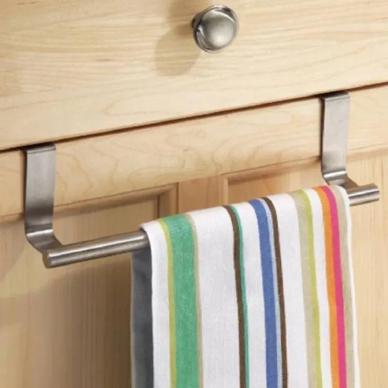Porta Asciugamani Strofinacci In Acciaio 23cm per Ante Porte Con Aggancio Rapido Consegna Rapida