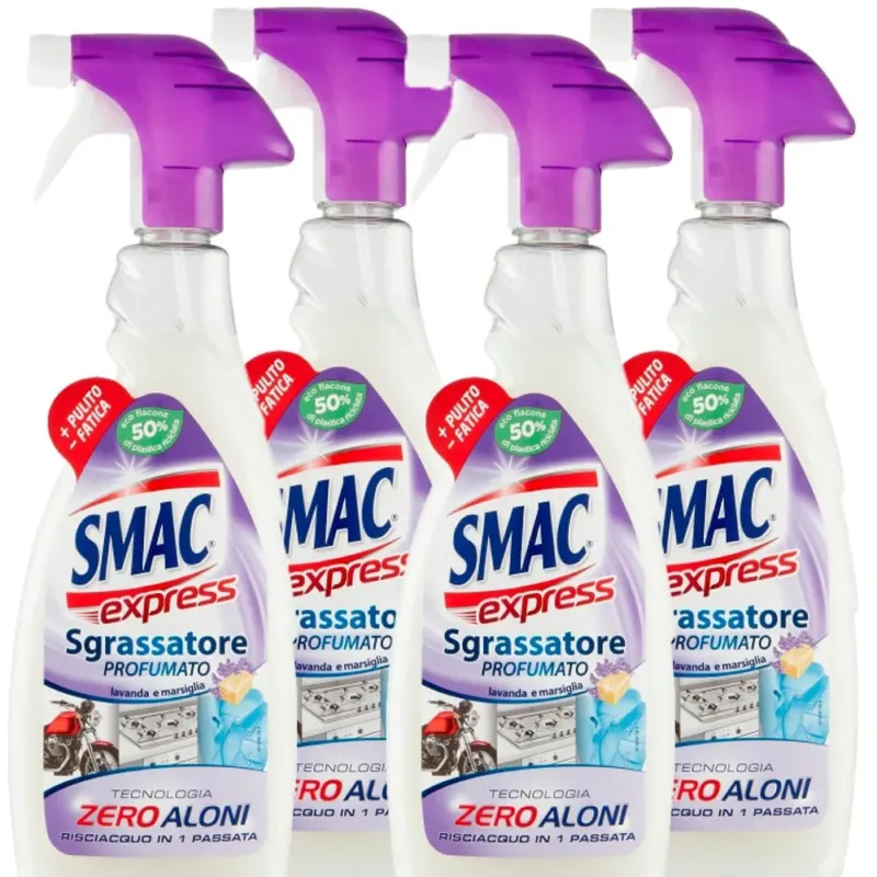 Ordina Subito 4 x 650 ml Smac Express - Sgrassatore Universale Profumato alla Lavanda Promo