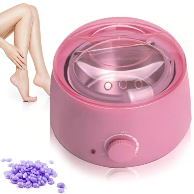 Scaldacera Elettrico Rosa Kit Depilazione 100 gr di Cera e 10 Legnetti Inclusi Ultime Pezzi
