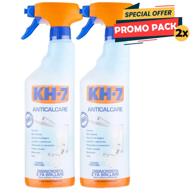 2 x 750 ml KH-7 Sgrassatore Anticalcare Spray Brilla e Disincrosta Cucina Bagno Bestseller