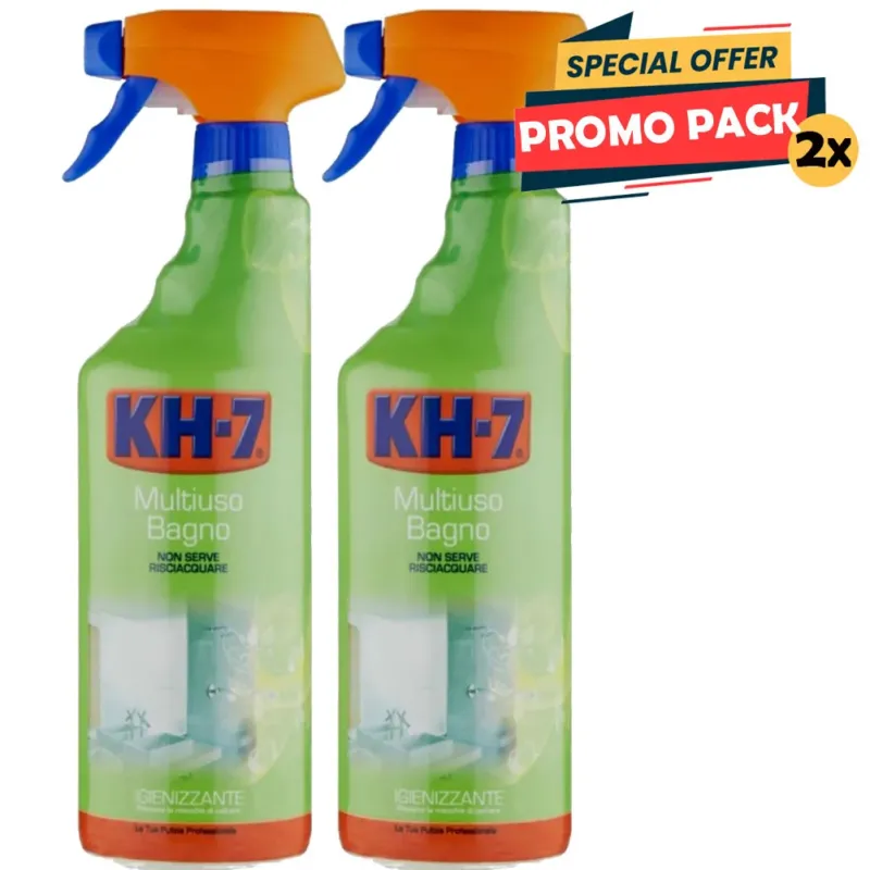 Acquista Ora 2 x 750 ml KH-7 Detersivo Multiuso Bagno Spray Mela Menta Piperita Igienizzante