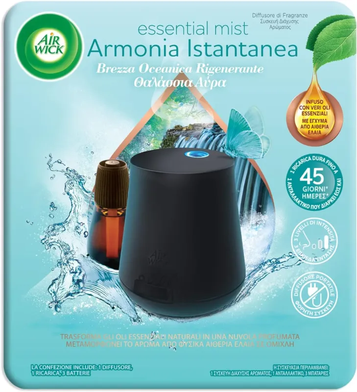 Airwick Armonia Istantanea 1 Diffusore di Oli Essenziali + 1 Ricarica Brezza Ocean Miglior Prezzo