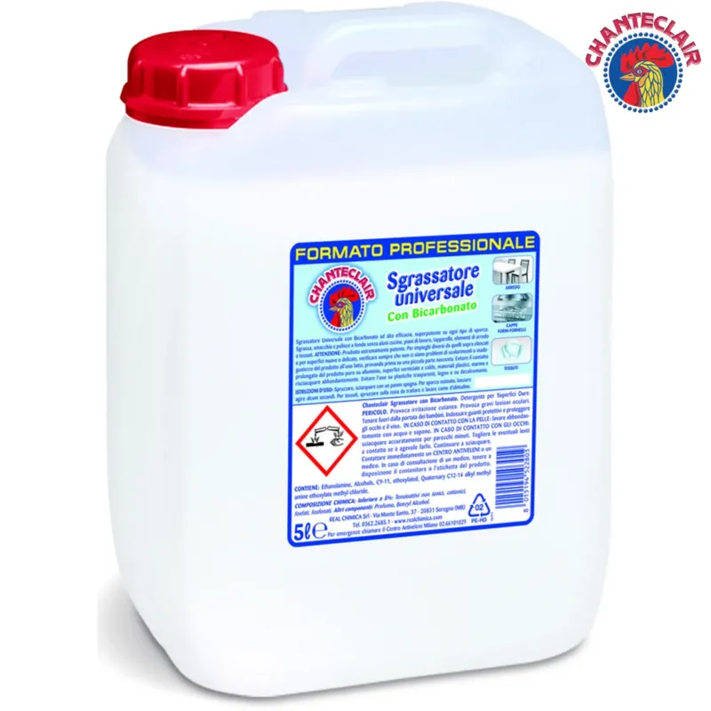 Ultimissimo Modello Chanteclair Sgrassatore Universale con Bicarbonato Formato Professionale 5Lt