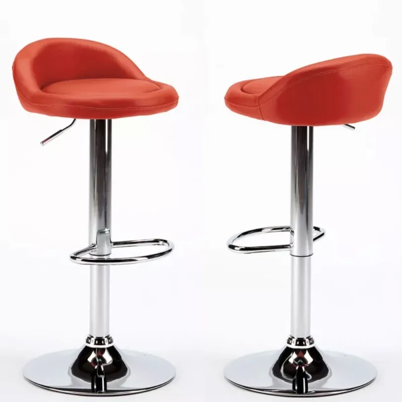 Set 2 Sgabelli Cucina in Pelle Sgabello Girevole Casa Bar Rosso Modello Parigi Ordina Subito