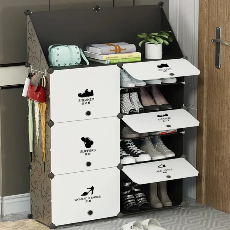 Scarpiera Modulare 6 Cubi + Ripiano Mobile Porta Scarpe Componibile 20 Paia Sconto