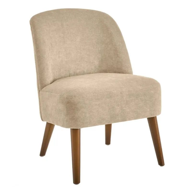 Spedito Oggi Poltrona Relax in Legno e Tessuto Colore Beige Modello Petty 52x58x71H cm