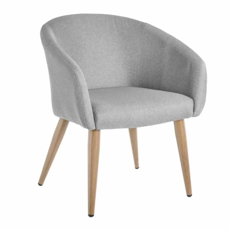 Ordina Subito Poltrona Relax in Legno e Tessuto Colore Grigio Chiaro Mod. Morla 60x58x77H cm