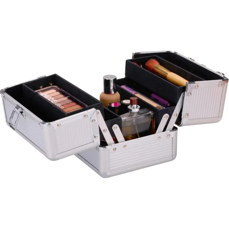 Valigia Case Cometico Portatrucchi Valigetta Make UP in Alluminio 18x15x15 cm Scelto Dai Clienti