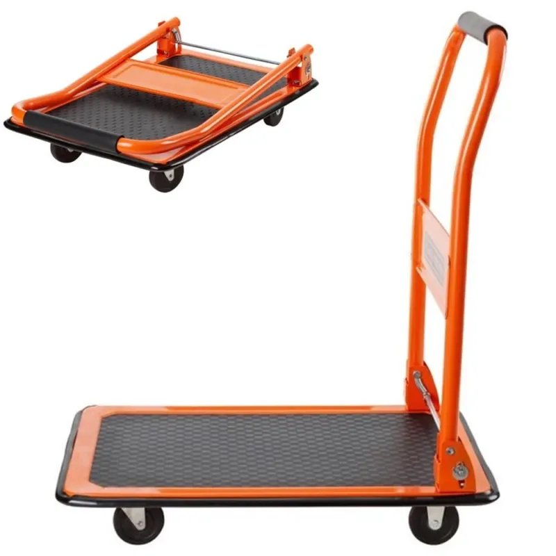 Super Prezzo Carrello Portapacchi Pieghevole Portatutto 4 Ruote a Pianale Portata 80Kg