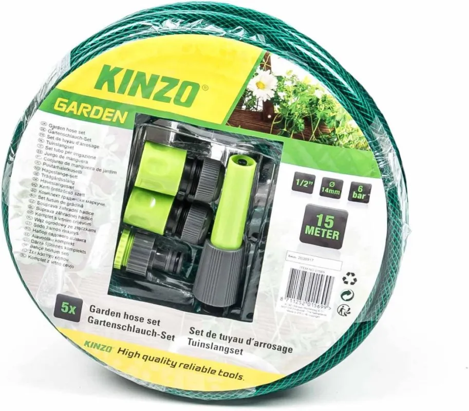 Promozione Esclusiva Tubo da Giardino 15 Mt in PVC Irrigazione e Giardinaggio con connettori inclusi
