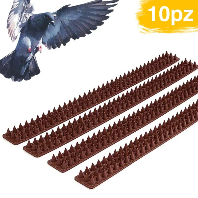 Dissuasori Piccioni Plurispillo Plastica 10PZ Per Uccelli Colombi Volatili 5mt Offerta Speciale