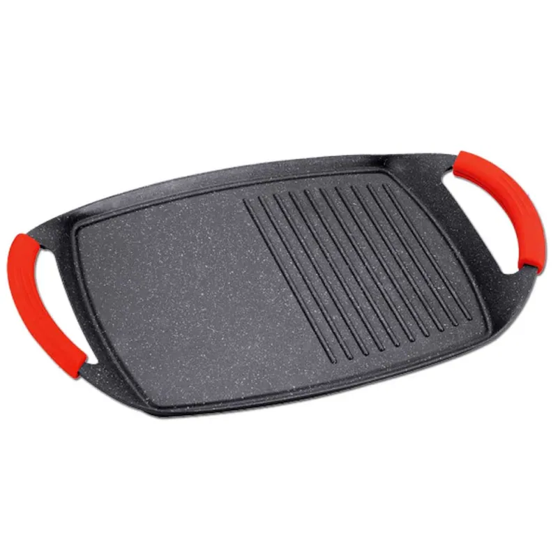 Professionale Bistecchiera Royalty line Piastra Grill Alluminio Pressofuso Rivestito Marmo 47 cm