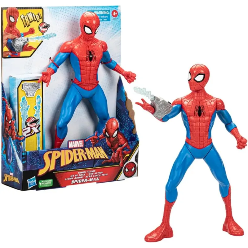 Compra Online Spider-Man Marvel Thwip Action Figure con Web Blaster Personaggio Idea Regalo