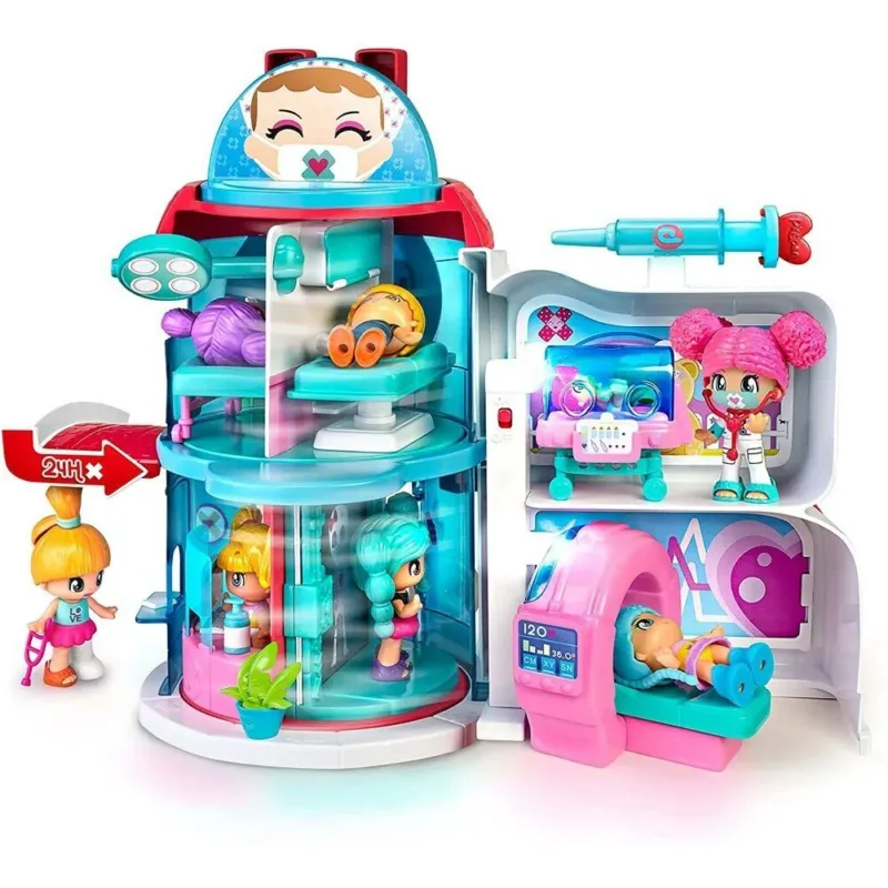 Pinypon Playset Ospedale Edificio Girevole 6 Stanze con luci + Bambola Dottore Saldi