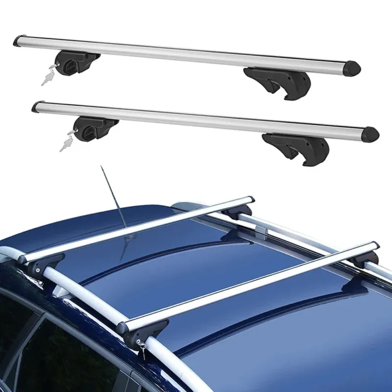 Nuovo Arrivo Set 2 Barre Portatutto Universali Per Auto Portapacchi Max 107cm Portata 60kg