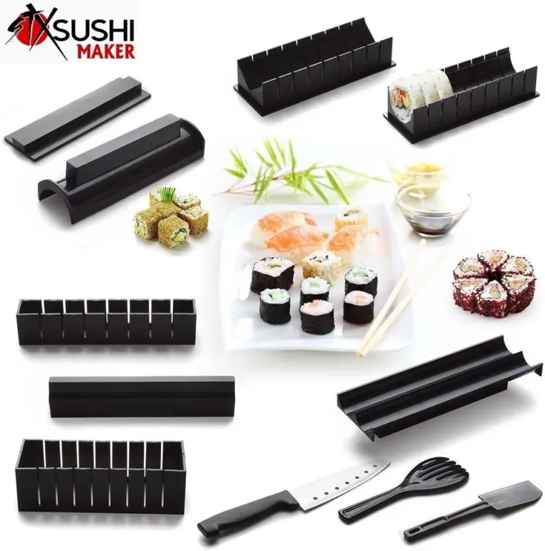 Sushi Maker Kit 11 Pezzi Stampi e Accessori Involtini per Il Sushi con Coltello Compra Online