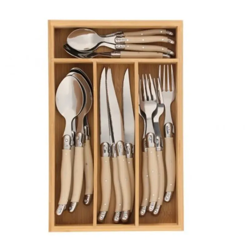Non Perdere Portaposate da Cucina Porta Posate in Legno Bambù 30x20cm Set 16 Posate Incluso