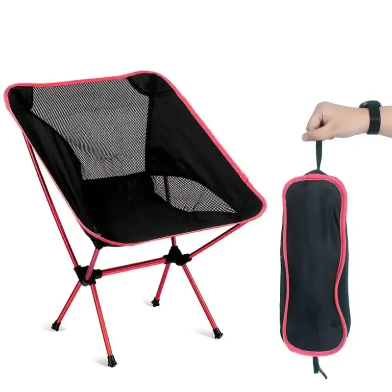 Sedia Campeggio Pieghevoli Sgabello da Campeggio Portatile Escursioni Leggera Spedito Oggi