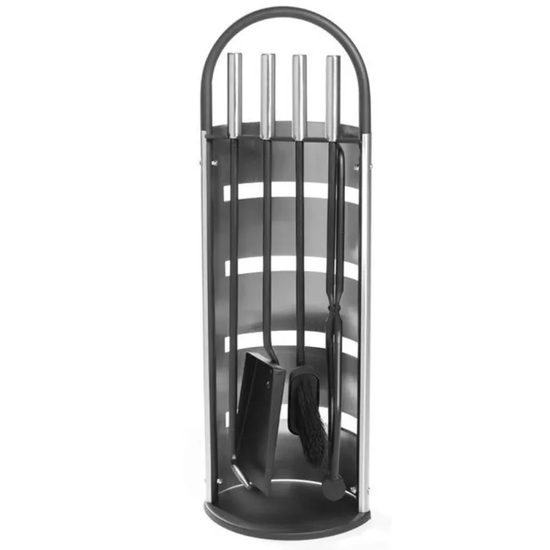 Scelto Dai Clienti Set 4 Pezzi Accessori per Camino con Supporto Stand in Acciaio Inossidabile