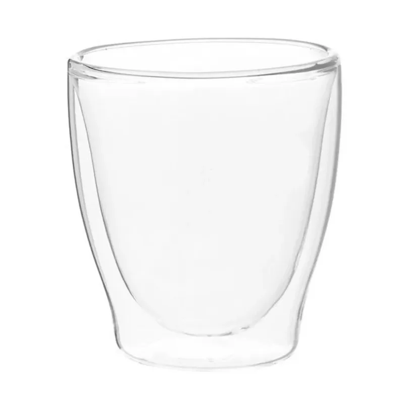 Saldi Coppia Bicchieri a Doppia Parete Vetro Isolanti E Termici 200 ML