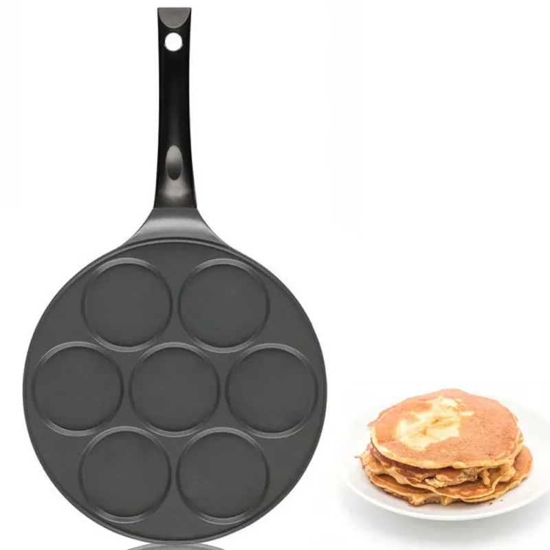 Padella Antiaderente Per Pancake Diametro 26Cm 7 Fori Padella Frittata Colazione Ultime Pezzi