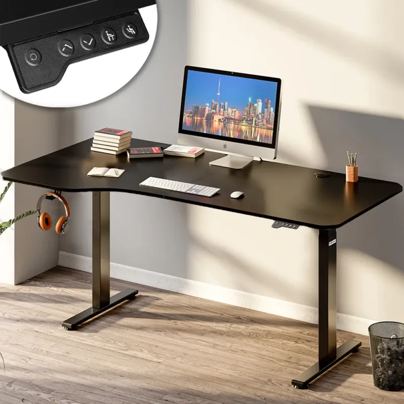 Vendita Finale Scrivania Elettrica Regolabile Altezza 160x75x72-117cm Nero Console di Comando