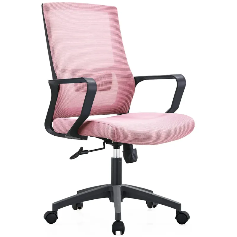Promozione Sedia da Ufficio Rosa Poltrona da Scrivania Studio Cameretta Altezza Regolabile