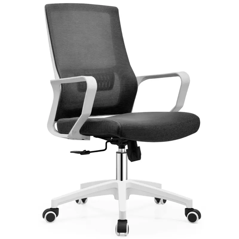 Sedia Ufficio Nero con Struttura Bianca Poltrona da Scrivania Studio Cameretta Ultimissimo Modello
