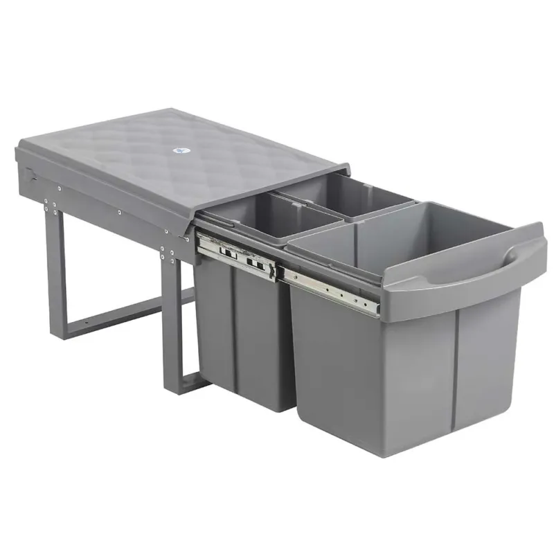 Ultimissimo Modello Pattumiera Estraibile Sottolavello Mobile Cucina Differenziata 3 Bidoni 40Lt