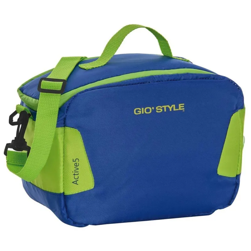 Borsa Termica Frigo Active Lunch 7Lt Tessuto Blu Verde con Portatelo e Tracolla Must-Have