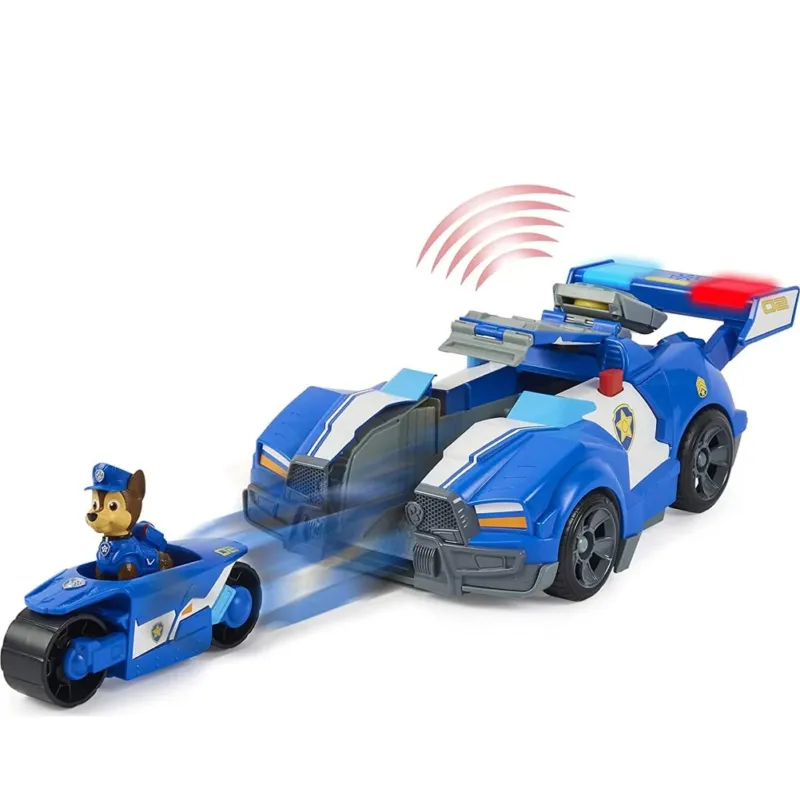 Non Perdere Paw Patrol Veicolo Trasformabile City Cruiser Chase con Auto e Moto Luci Suoni