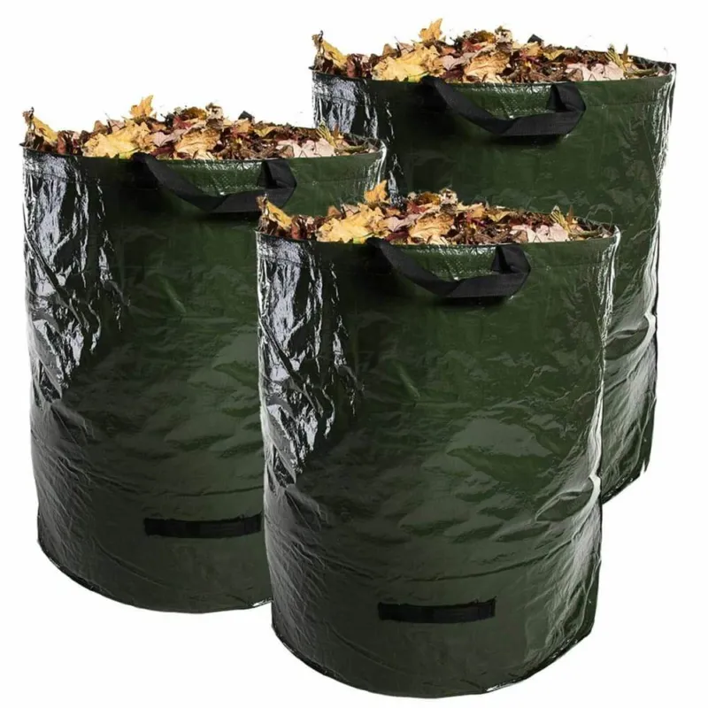 3 Sacchi Sacchetti Foglie Erba Giardinaggio 120lt con Manici in Plastica Kinzo Ordina Subito