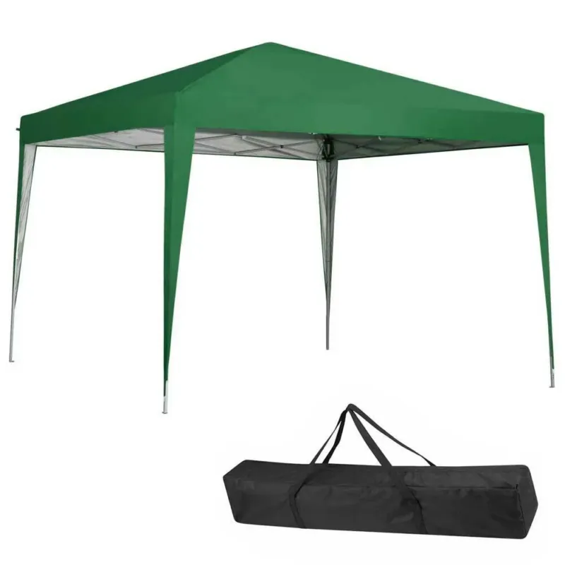 Ultime Pezzi Gazebo 3x3 Pieghevole Impermeabile Richiudibile Fisarmonica Fiera mercato Verde