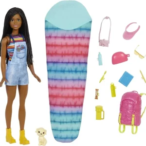 Super Prezzo Barbie Siamo in Due Brooklyn in Campeggio Bambola Cagnolino Zaino Sacco a Pelo