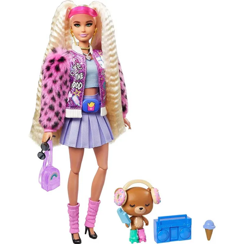 Barbie Extra Bambola Con Capelli Lunghissimi Cucciolo e Accessori Giocattolo Scelto Dai Clienti