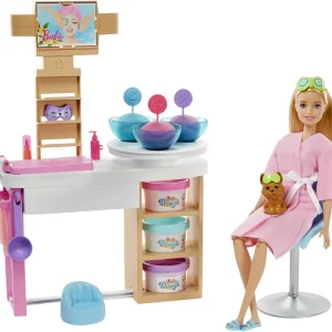 Economico Barbie alla Spa Playset con Bambola Cagnolino e Accessori Giocattolo Idea Regalo