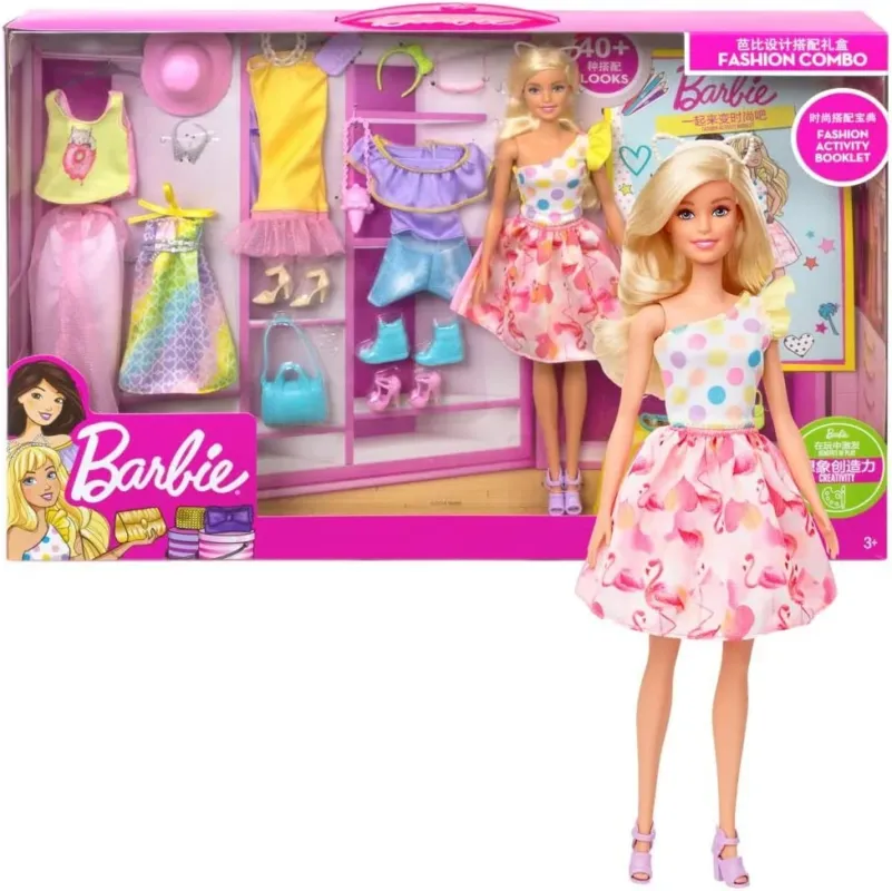 Barbie Set da Gioco Fashion Collection Playset Bambola con Accessori Idea Regalo Promozione