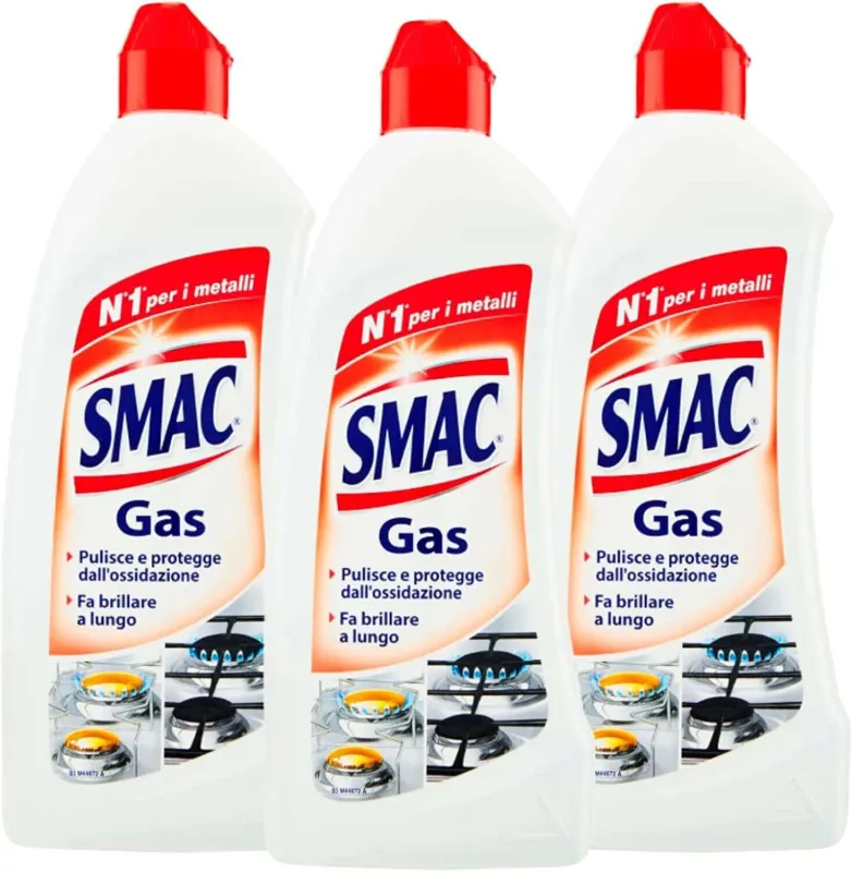 3 X 500ml Smac Gas Pulizia Piani Cottura e Fornelli Pulisce e Protegge Promopack Vendita Finale