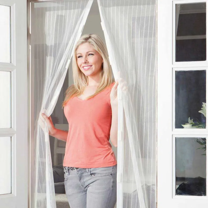 Zanzariera Magnetica Universale 140 x 240 cm Bianca 18 Magneti Tenda Magic Mesh Esclusivo
