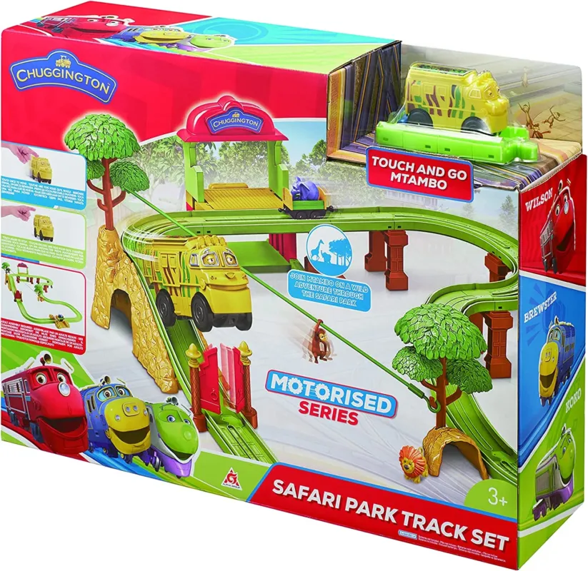 Spedito Oggi Chuggington Safari Park Track Set Giocattolo Idea Regalo Treno Mtambo Touch & Go