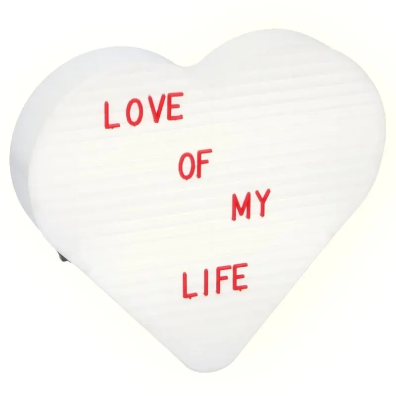 Scatola Lavagna Luminosa Cuore Light Box Frasi 10 Luci LED 140 Lettere Cinema Must-Have