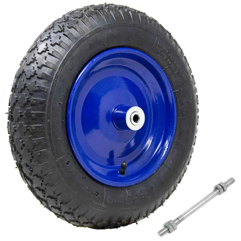 Soddisfatti O Rimborsati Ruota Pneumatica per Carriola 35 cm Gomma 3.50-8 + Asse Corto 170mm Incluso