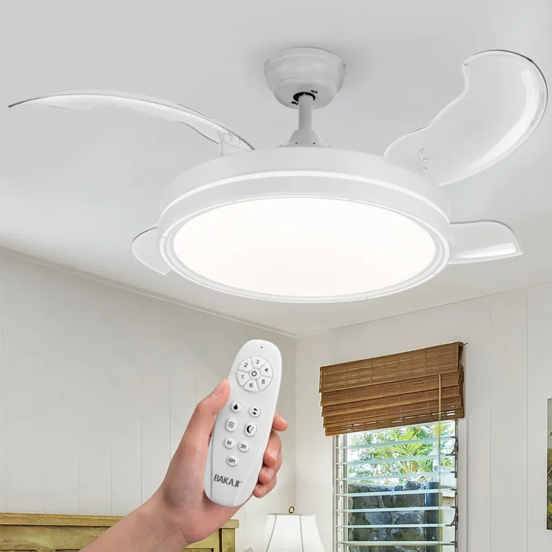 Ventilatore da Soffitto 4 Pale Richiudibili Plafoniera LED e Telecomando 106 cm Occasione
