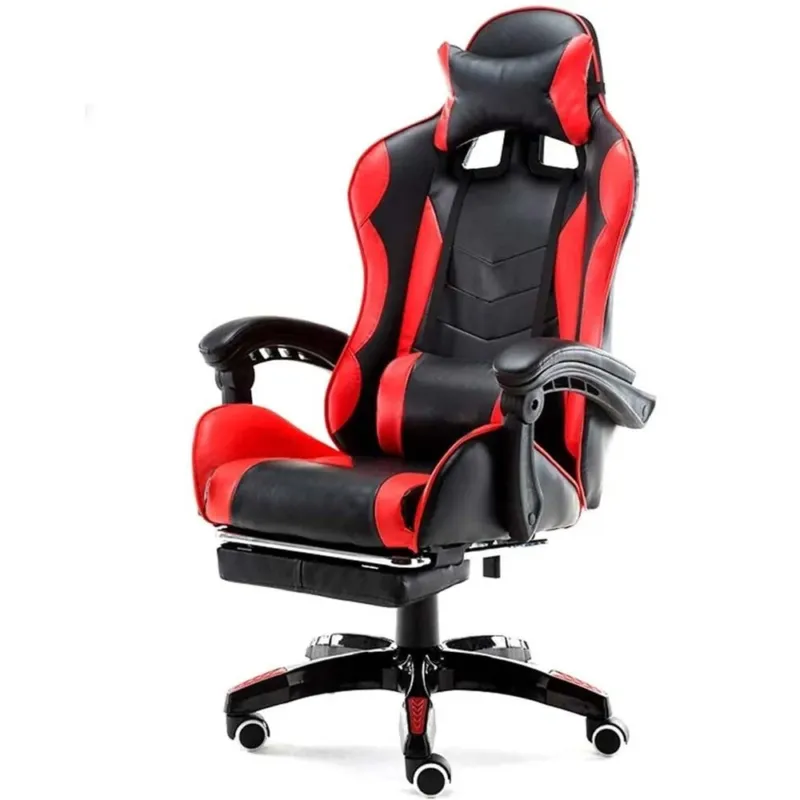 Sedia Poltrona Gaming Scrivania Ufficio Casa Reclinabile con Poggiapiedi Rosso Compra Oggi Stesso