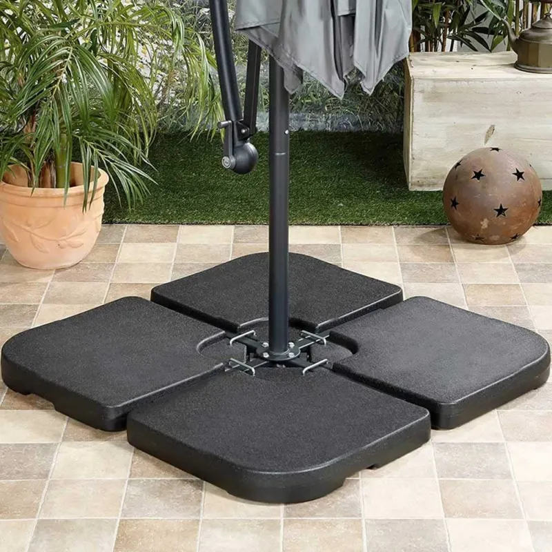 Set 4 Pesi Supporto Base Ombrellone Riempibile Palo da Giardino per esterno Promozione