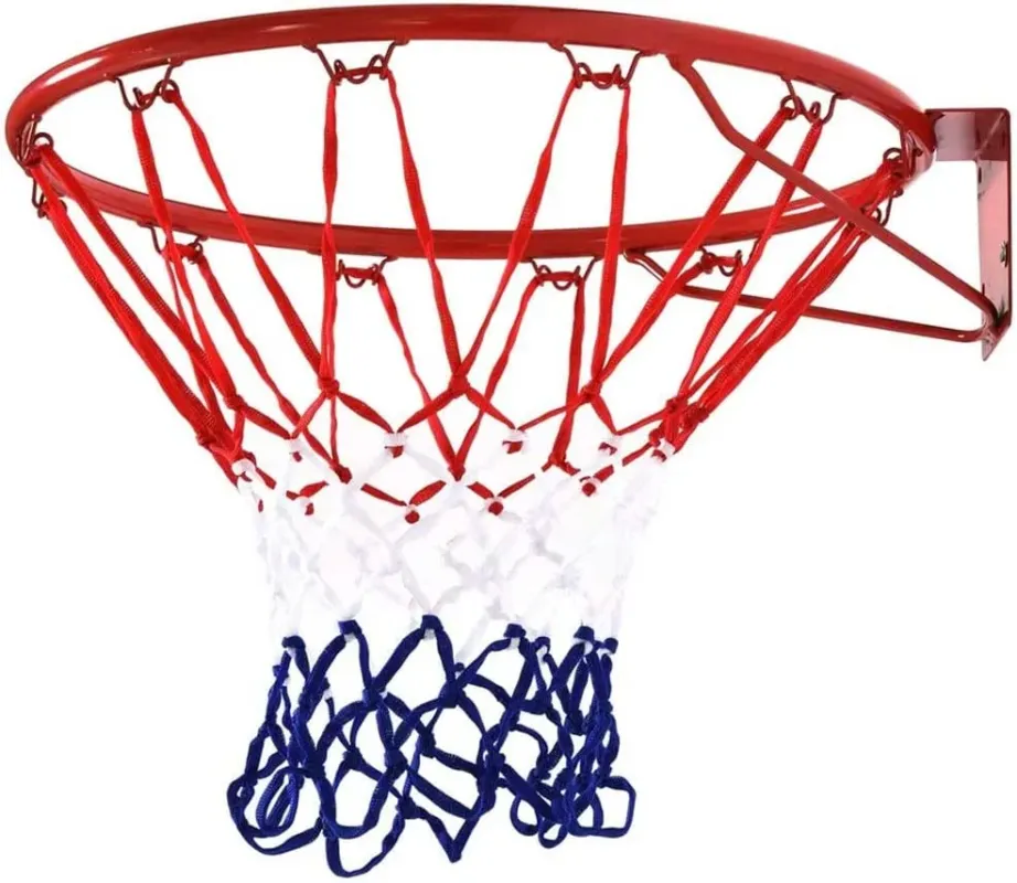 Reso Gratuito Canestro Basket Palla Canestro Regolamentare da Parete 45 cm in Metallo con Rete