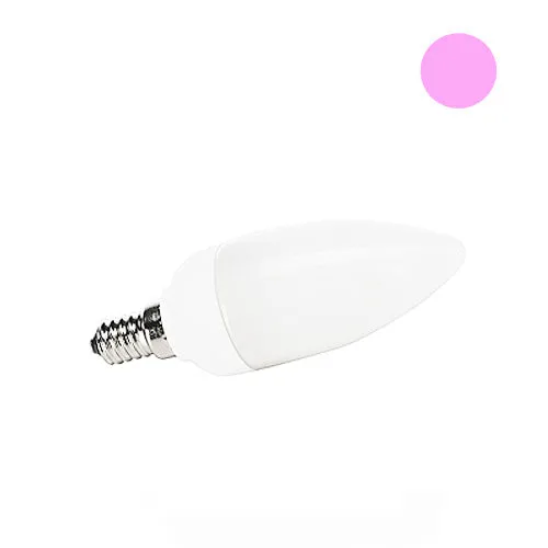 Prezzo Conveniente Lampadina forma Candela colore Rosa 9W a Risparmio Energetico Attacco E14